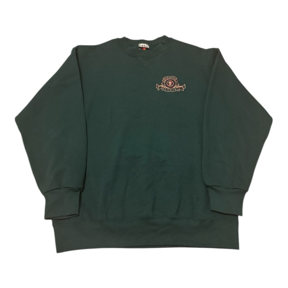 Vintage Sarasota Florida Green Crewneck Sweater Sweatshirt